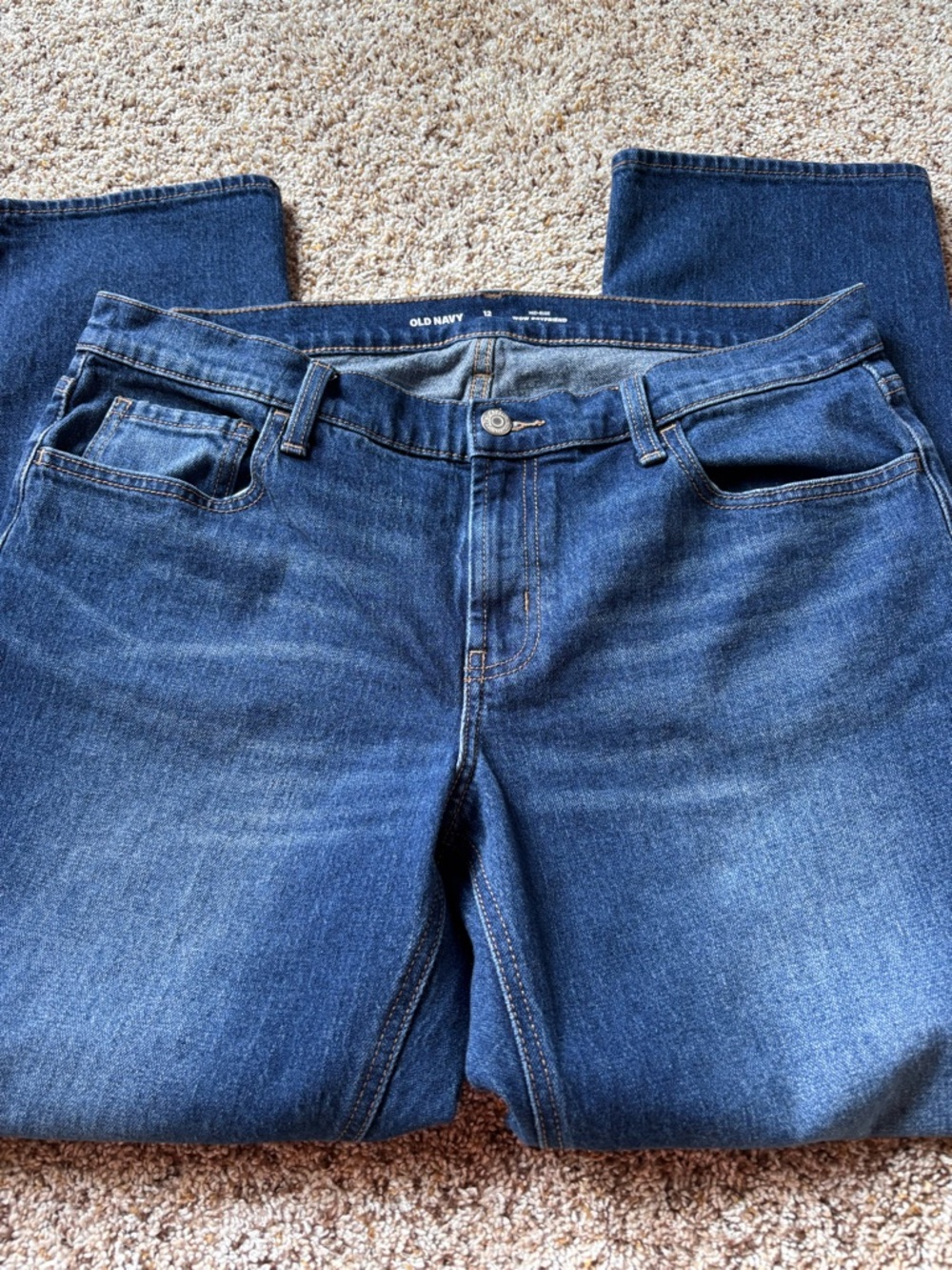 Old Navy Dark Blue Boyfriend Straight Jeans